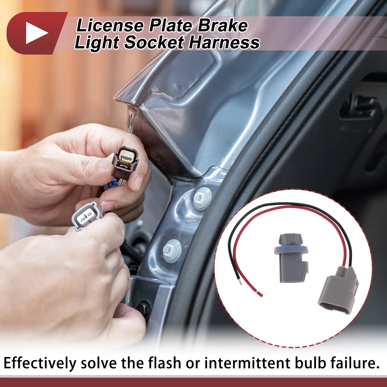 License Plate Light Socket Wiring Replacement for Ford F-150 (2001–2014)