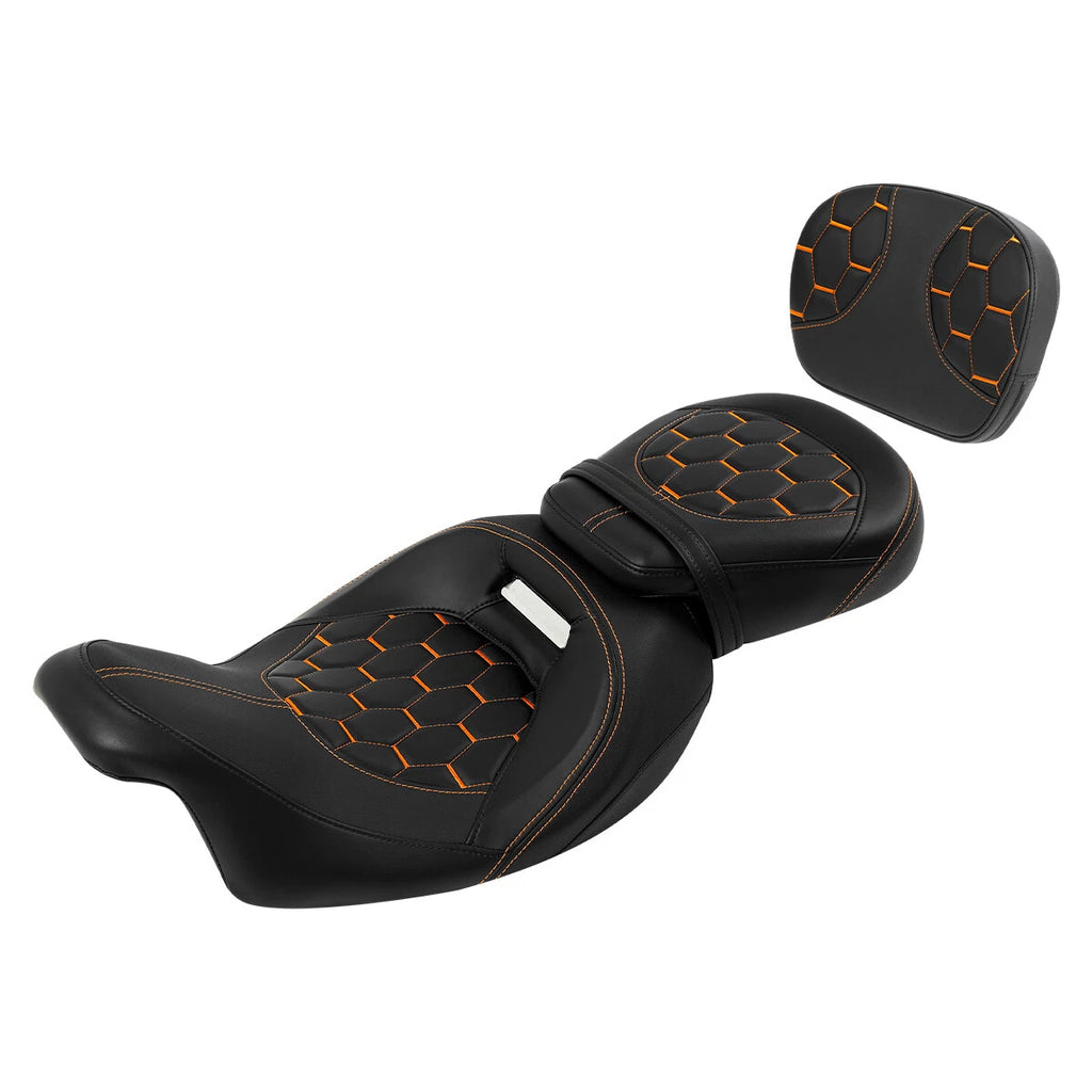 Seat Backrest for Harley Electra Glide (2009–2023) Black Orange