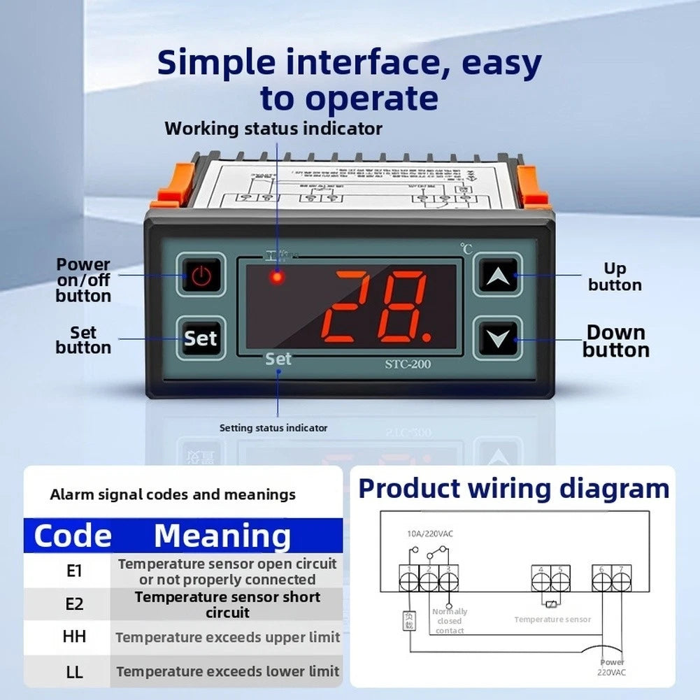 Digital Temperature Controller STC 200 for Cooling and Heating