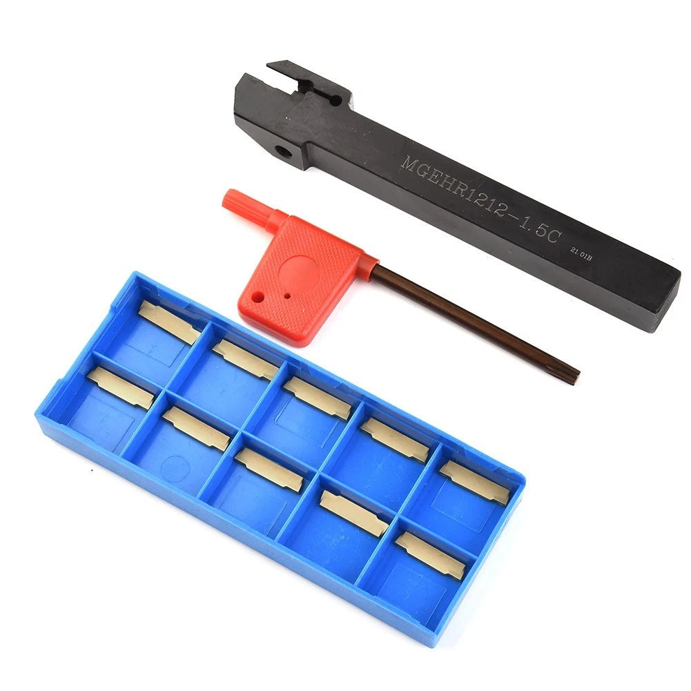 MGEHR1212-1.5 Grooving Cutter Holder + 10x MGMN150-G Inserts for