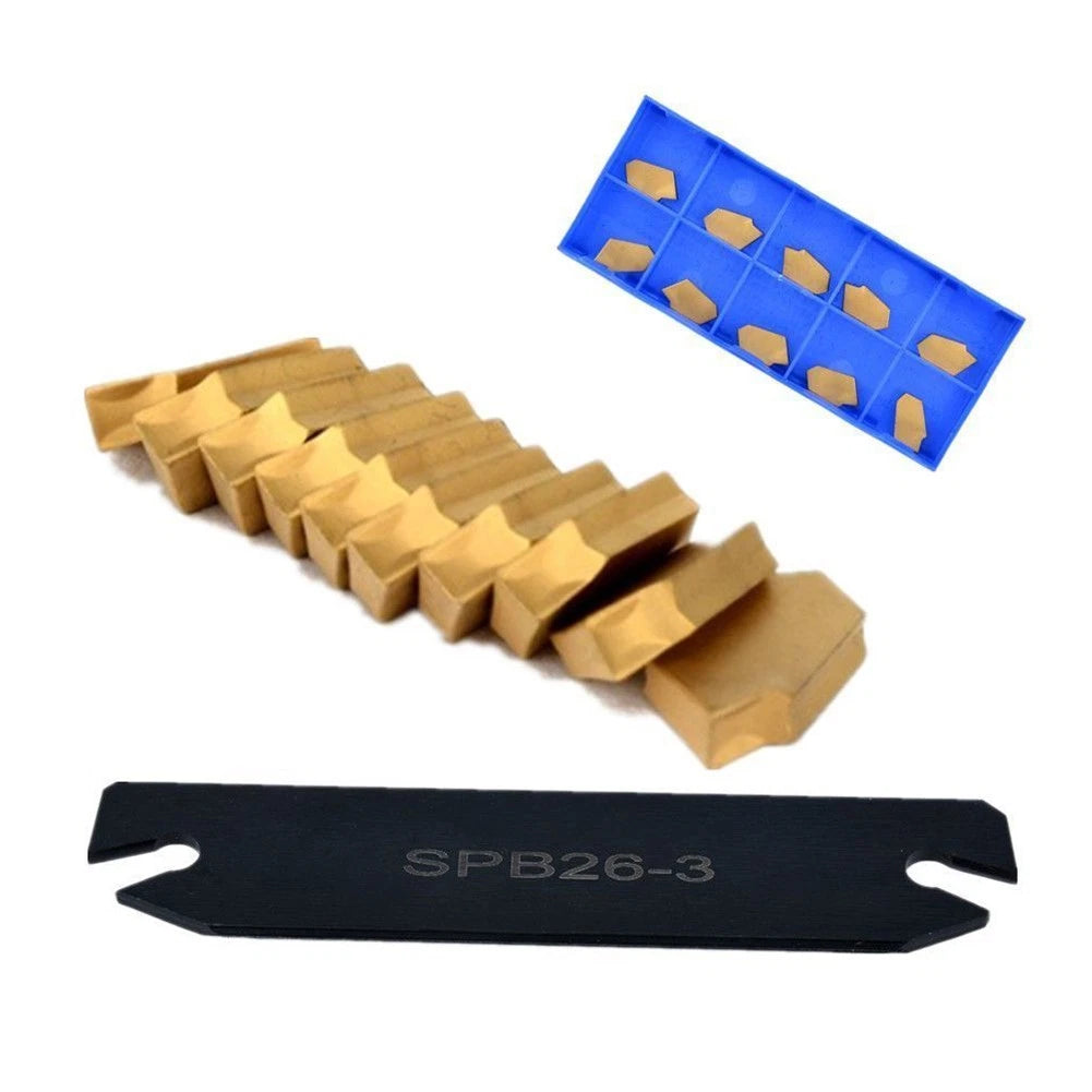 10 Pcs Insert Lathe Cut Off Parting Tool Holder for Versatile GTN3 SP300
