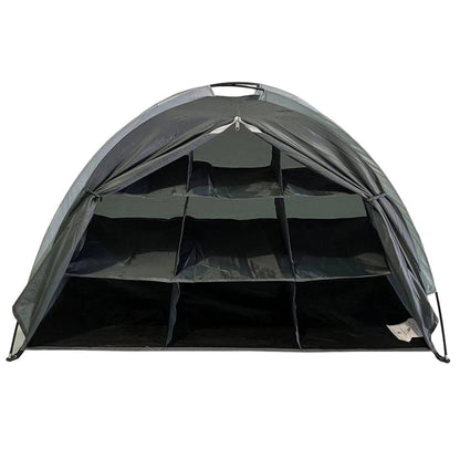 9-Shelf Clothes Organizer for RV Tent Storage Solution