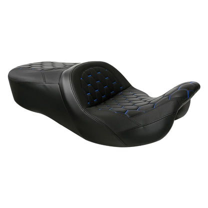 Black Rider Driver & Passenger Seat for Harley Touring Road Glide (2009–2023)