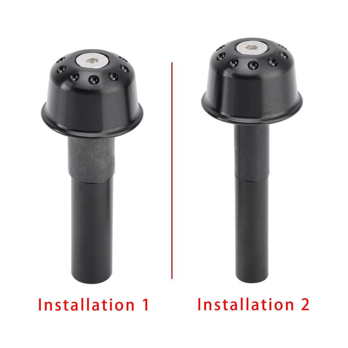 CNC Black Handlebar Ends for Kawasaki Vulcan S 650, Z650RS, Z900RS (A9)