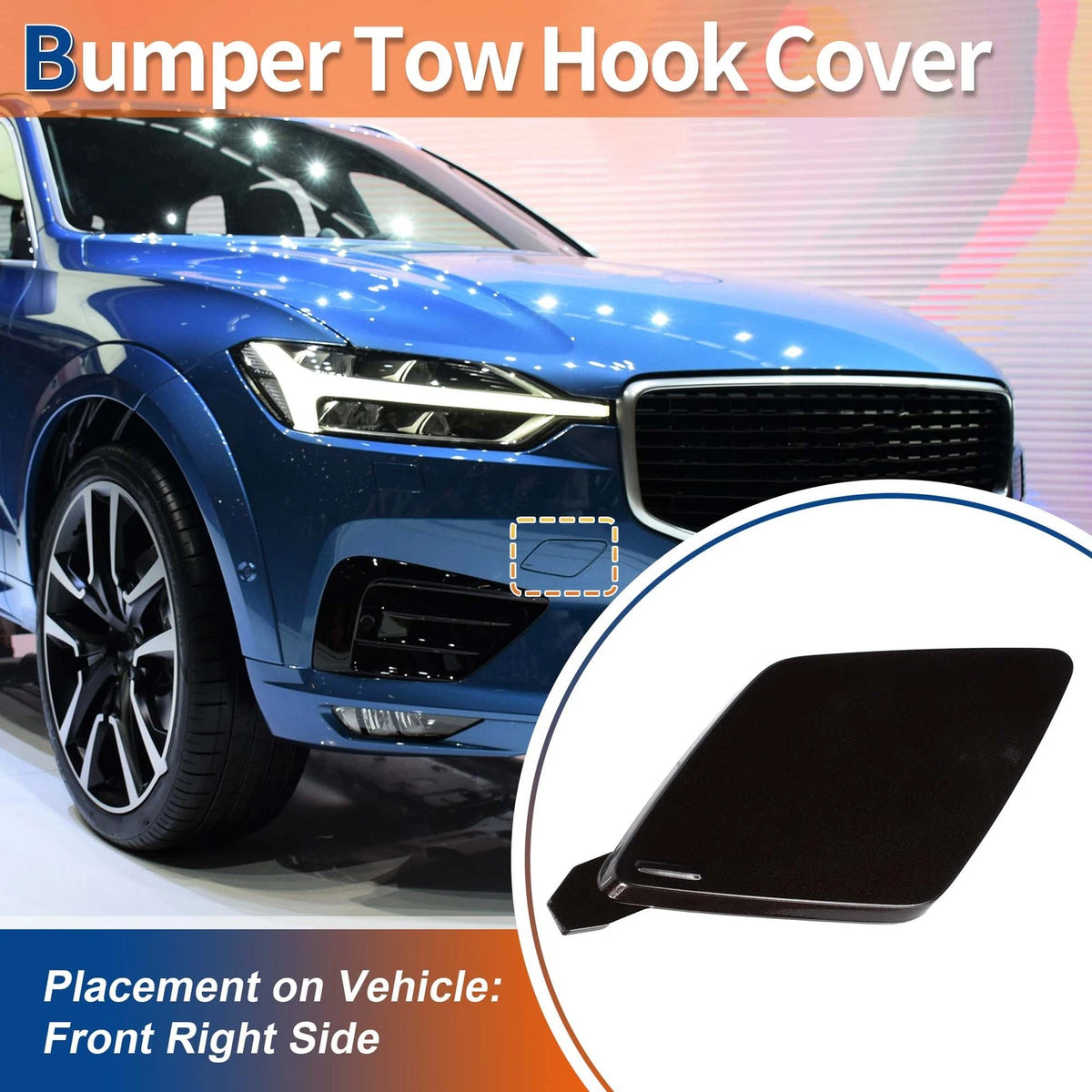 Tow Hook Cover for Volvo XC60 (2018–2021) No. 39846406 White