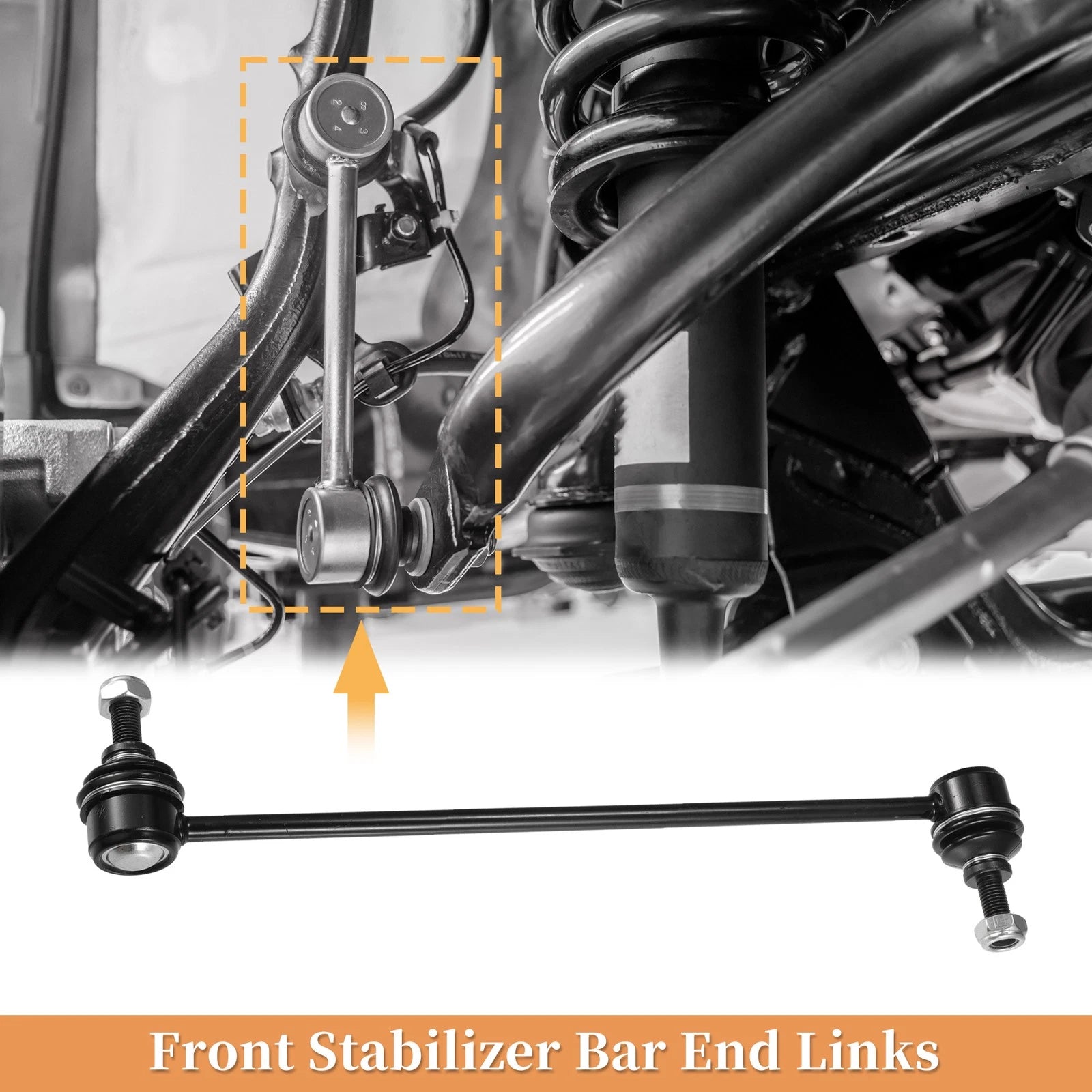 2pcs Front Stabilizer Sway Bar Link Replacement for Ford C-Max Escape (2005–2015)