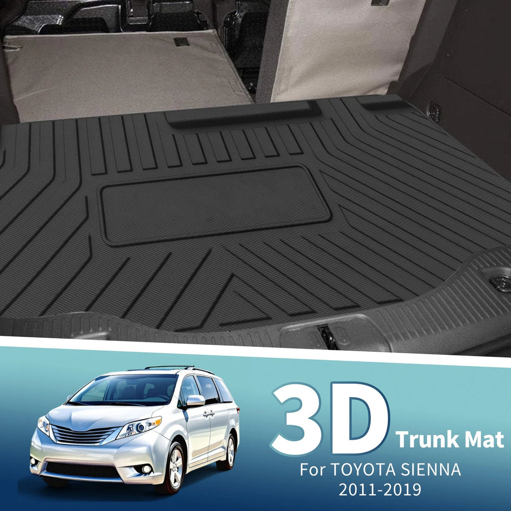 Rear Cargo Liner Flat Face for Toyota Sienna (2011–2019) TPE 1 Pc