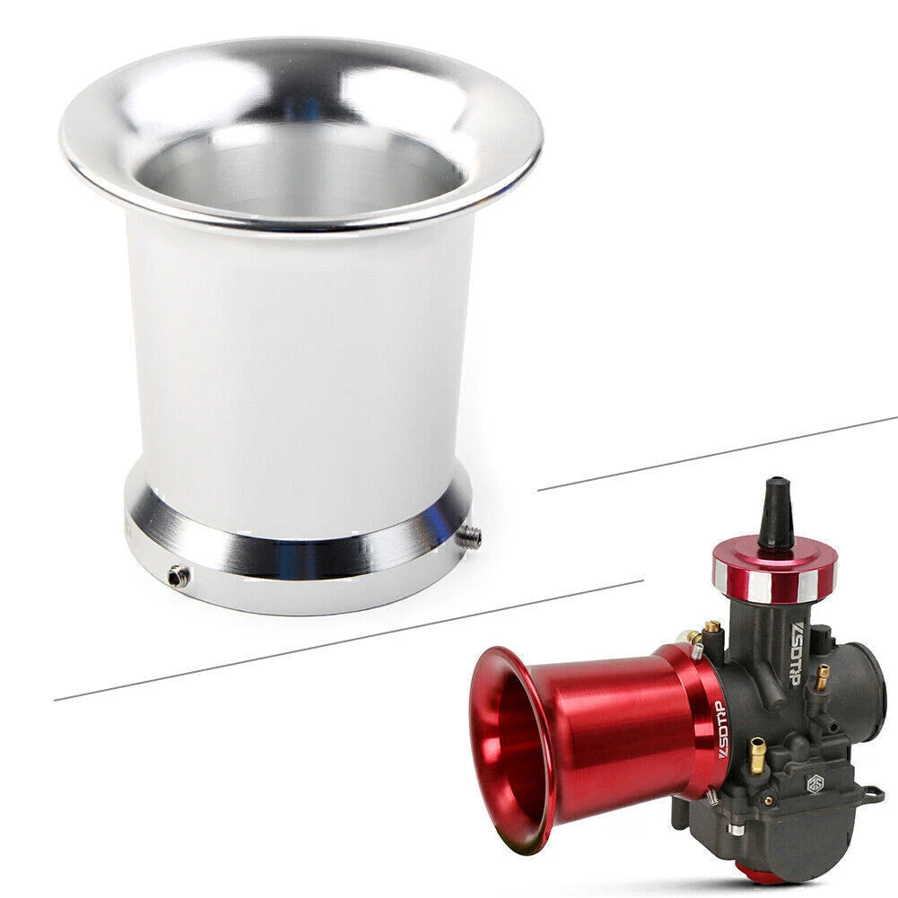 55mm Carburetor Air Filter Velocity Stacks for 32/34mm (Silver)