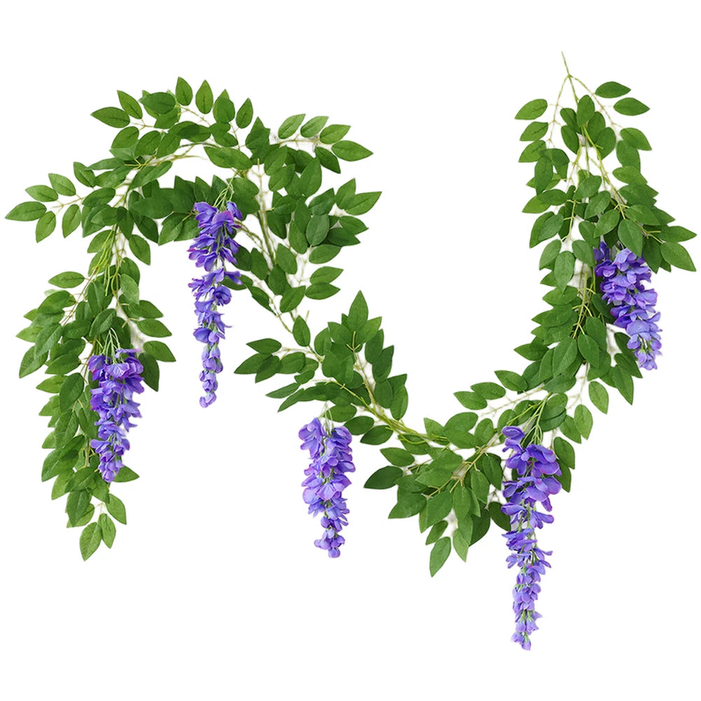 2M Artificial Wisteria Vine with Bendable Wire