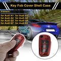 Red TPU Car Key Case for Audi A1 A3 A4 (3 Buttons)