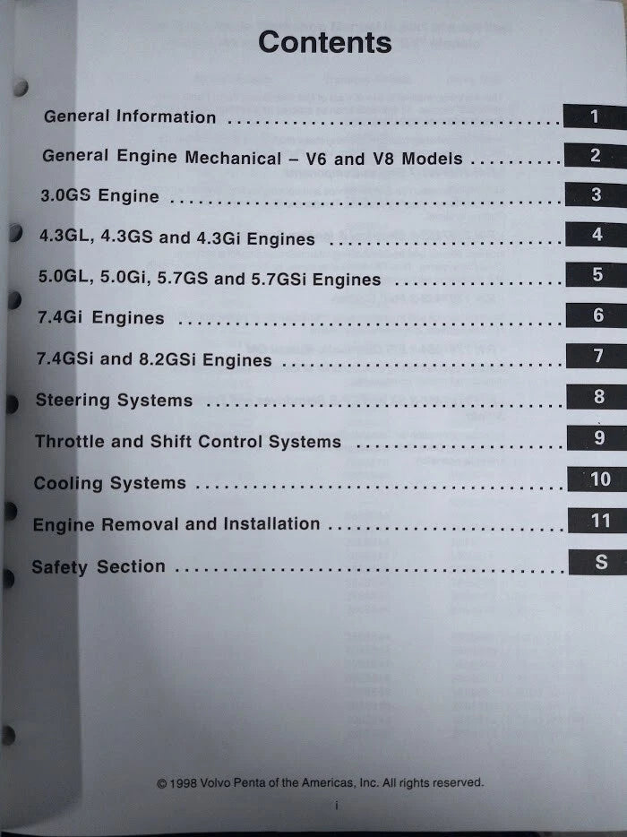 Volvo Penta Engine Components Workshop Manual for BY Models (7797451)