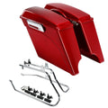 5" Stretched Red Saddlebag & Conversion Bracket for Harley Softail (1984–2017)