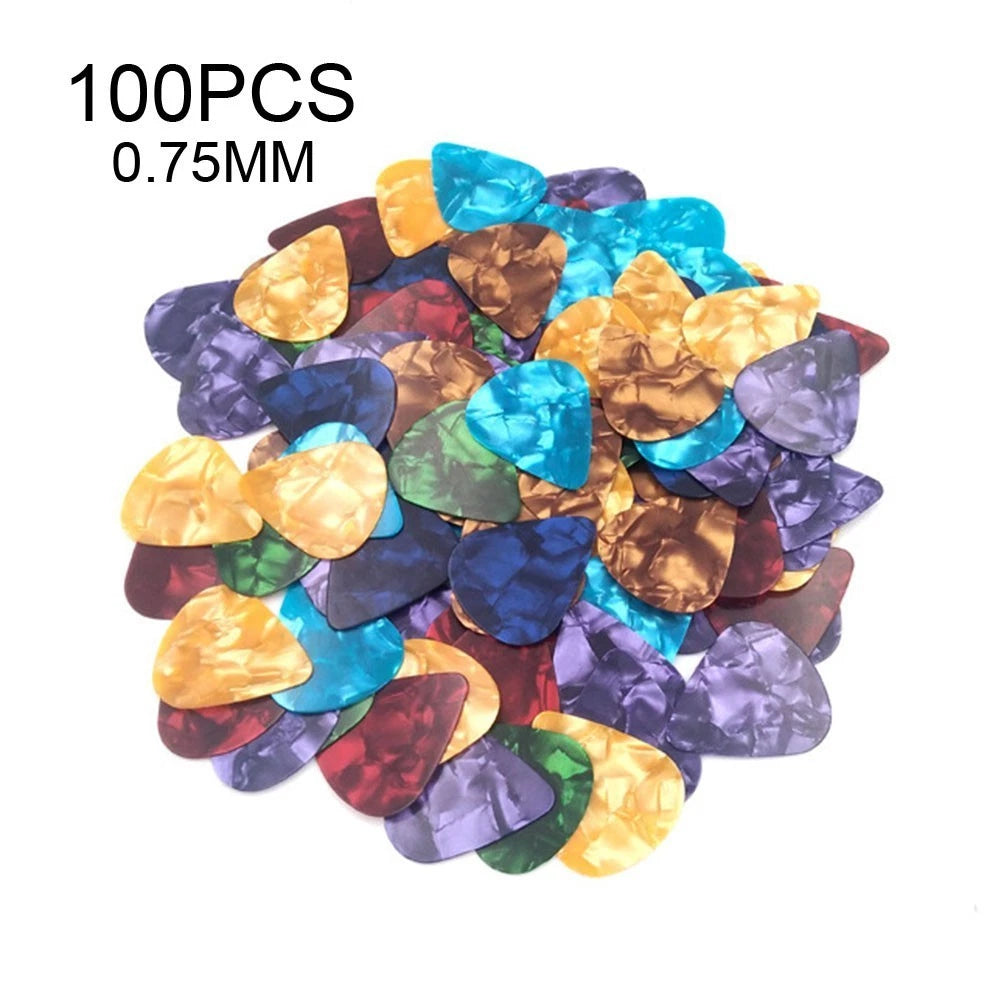 100pcs Colorful Guitar Picks 0.75mm for Acoustic Electric
