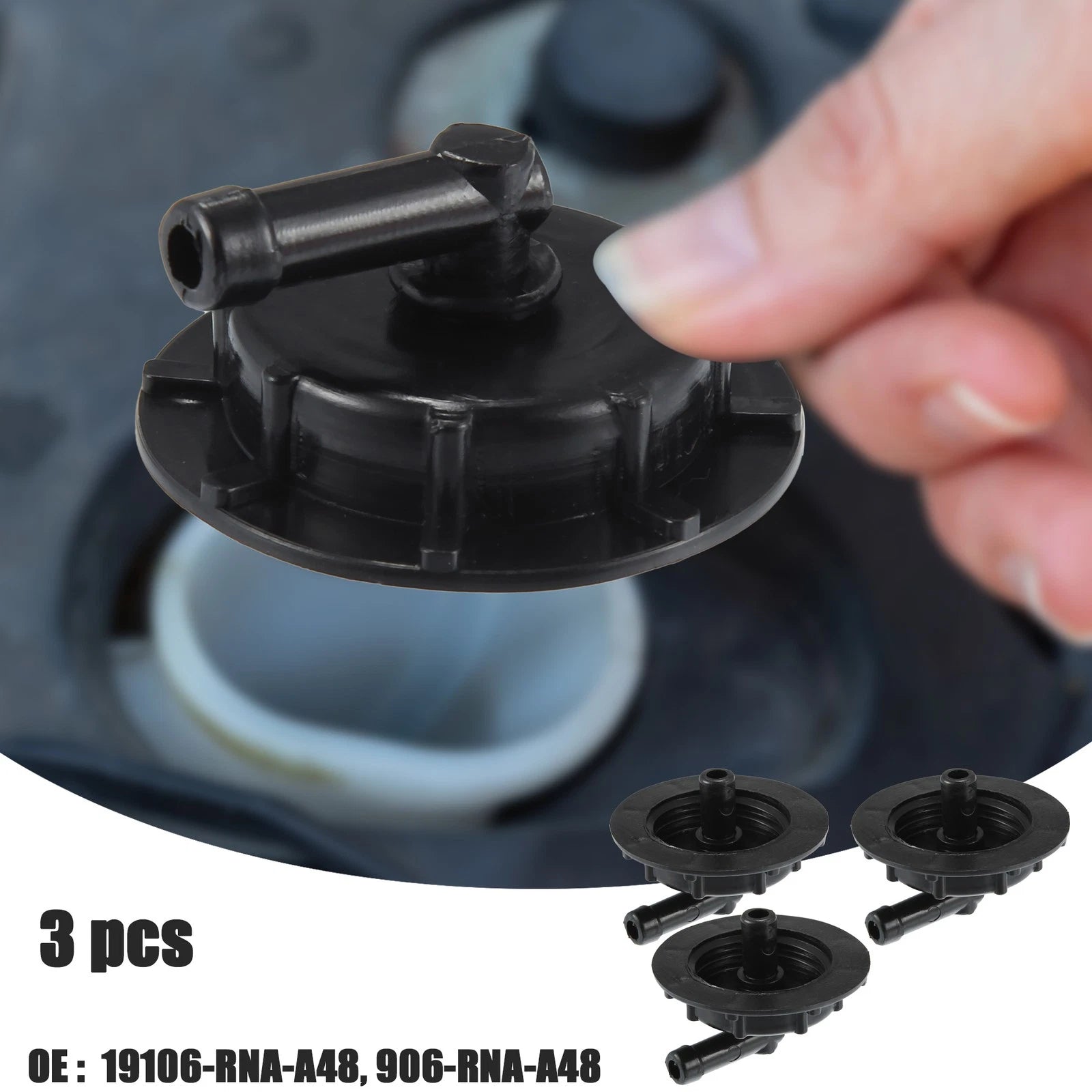 3pcs Windshield Washer Fluid Reservoir Bottle Cap for Acura CL (1997–1999)