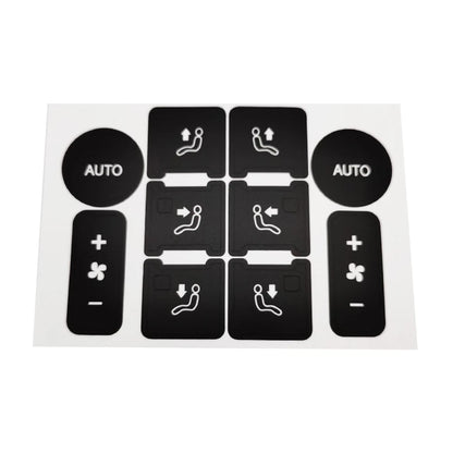 Black Vinyl Button Decal for TOUAREG Rear Climate Control 2004 2009 Use