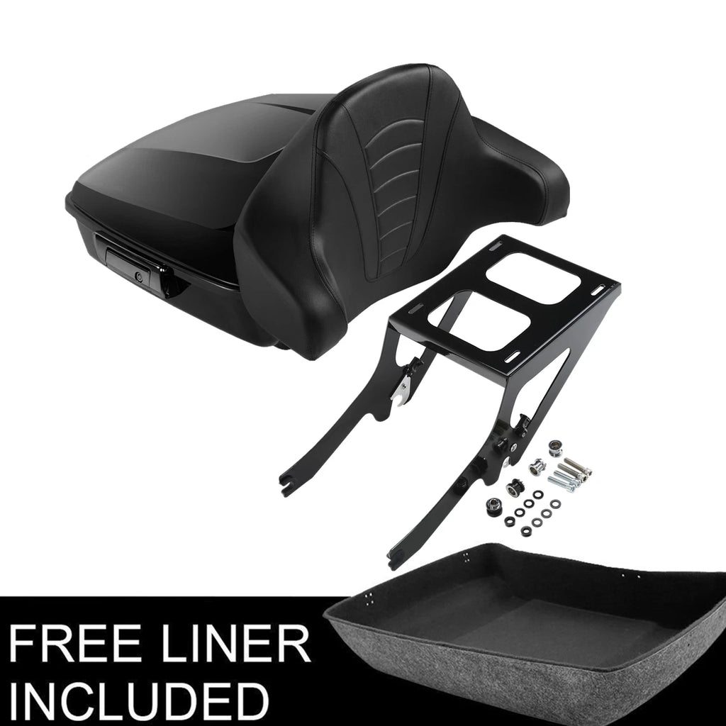 Chopped Trunk Backrest Pad Mount Rack for Harley Heritage Classic (2018–2023)