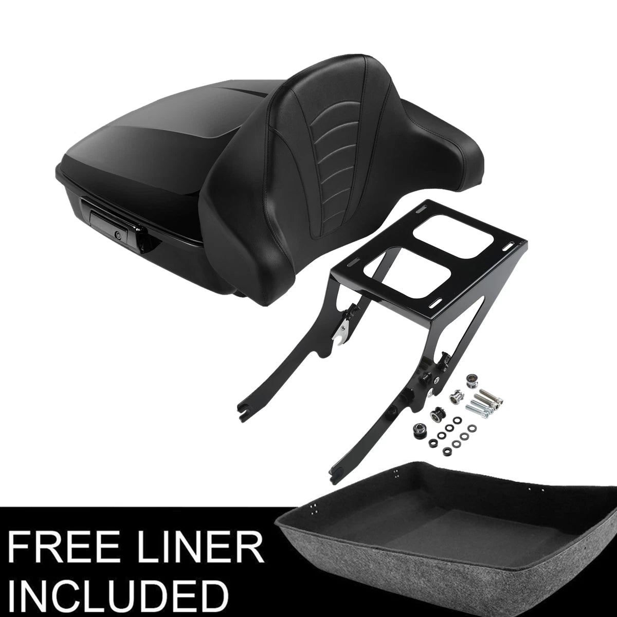 Chopped Trunk Backrest Pad Mount Rack for Harley Heritage Classic (2018–2023)