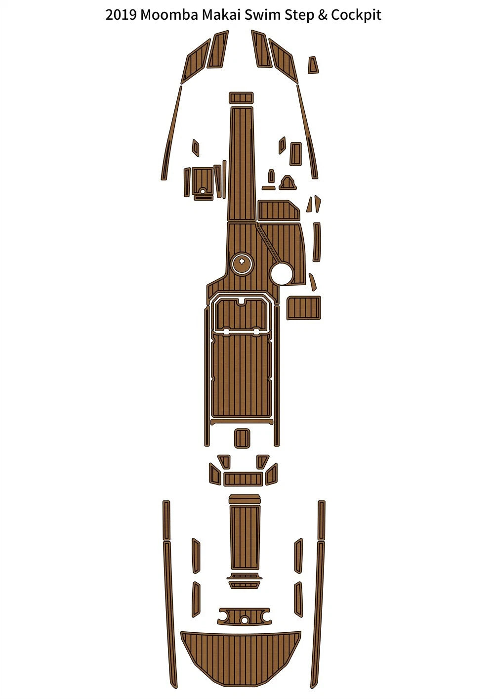 EVA Foam Teak Flooring Pad for Moomba Makai (2019)
