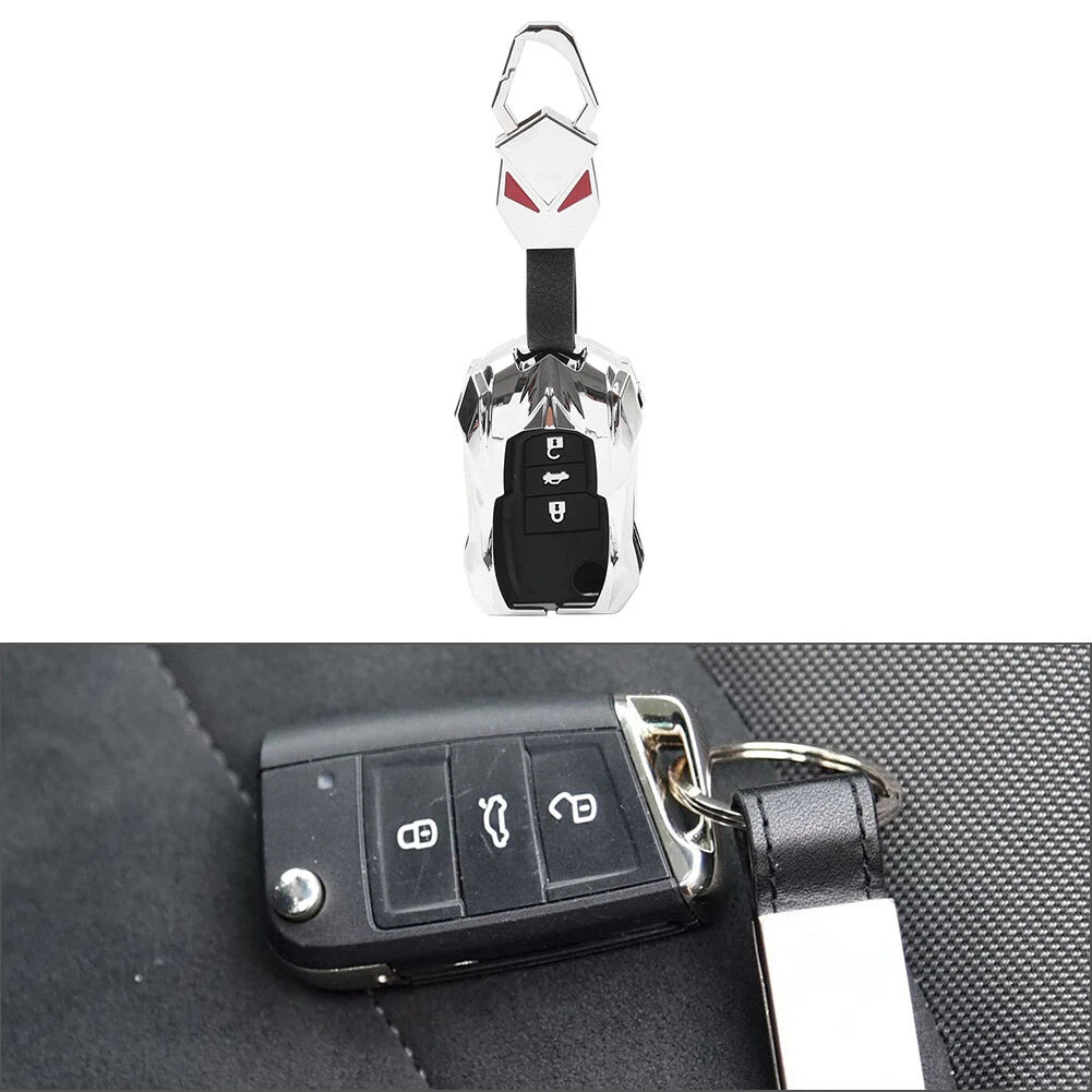 1x Silver 3 Button Key Fob Cover Case for Skoda Karoq (2017–2022)