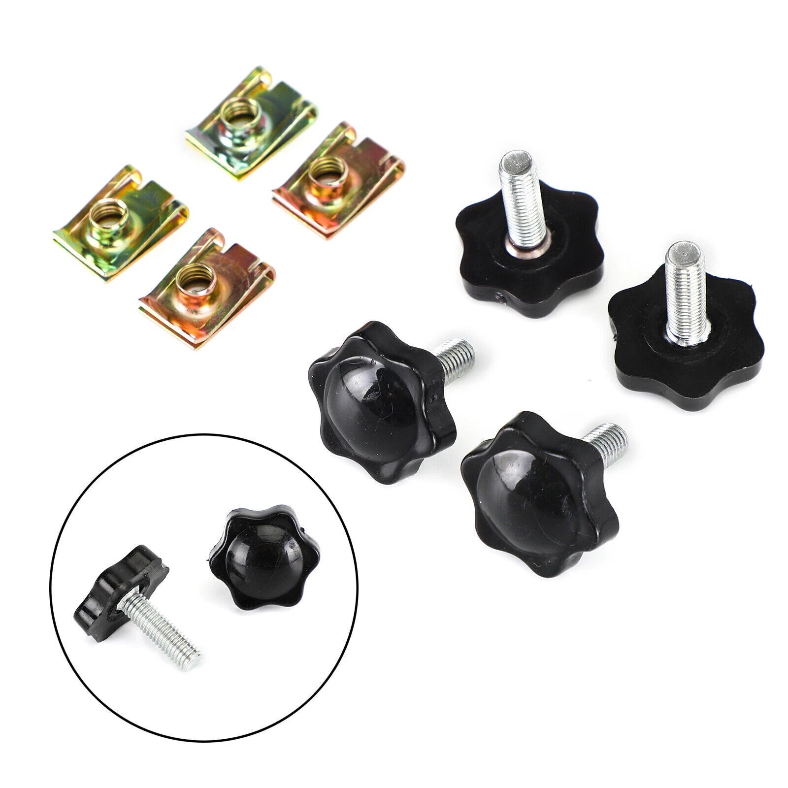 Set of 4 Saddlebag Lever Lock Bolts & Nuts for Glide King Touring (1996–2019)