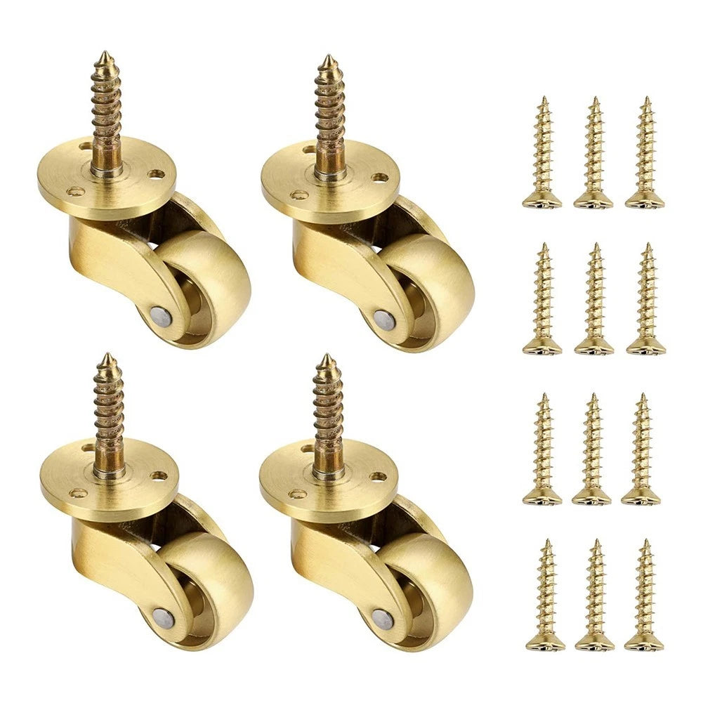 Brass Caster Wheels for Furniture Mobility (No Specific Years)