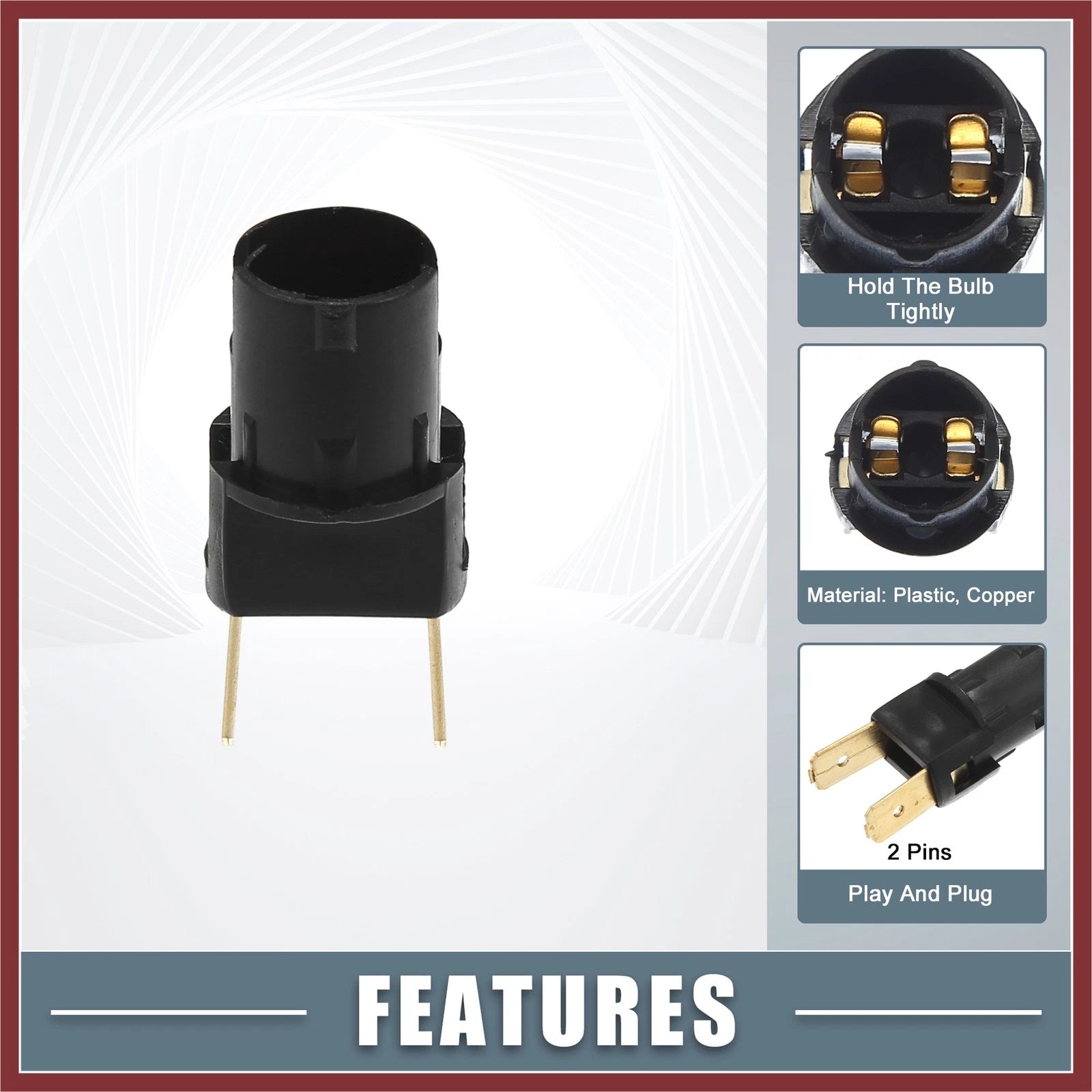 Side Repeater Indicator Light Bulb Socket 2pcs Replacement for VW (1999–2006)