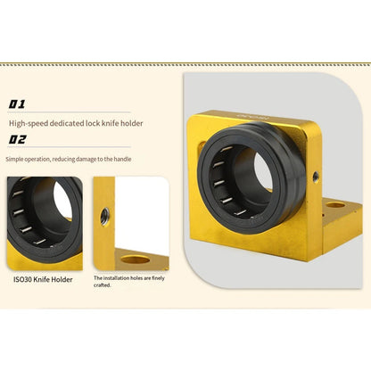 ISO30 Locked Tool Holder for CNC Machines Right Angle Compatibility