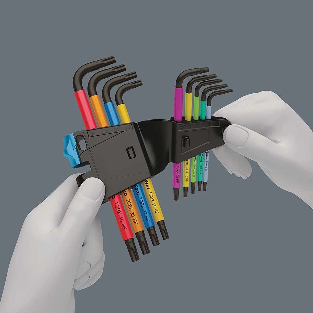 9-Piece Wera TORX L-Key Wrench Set for Automotive Use