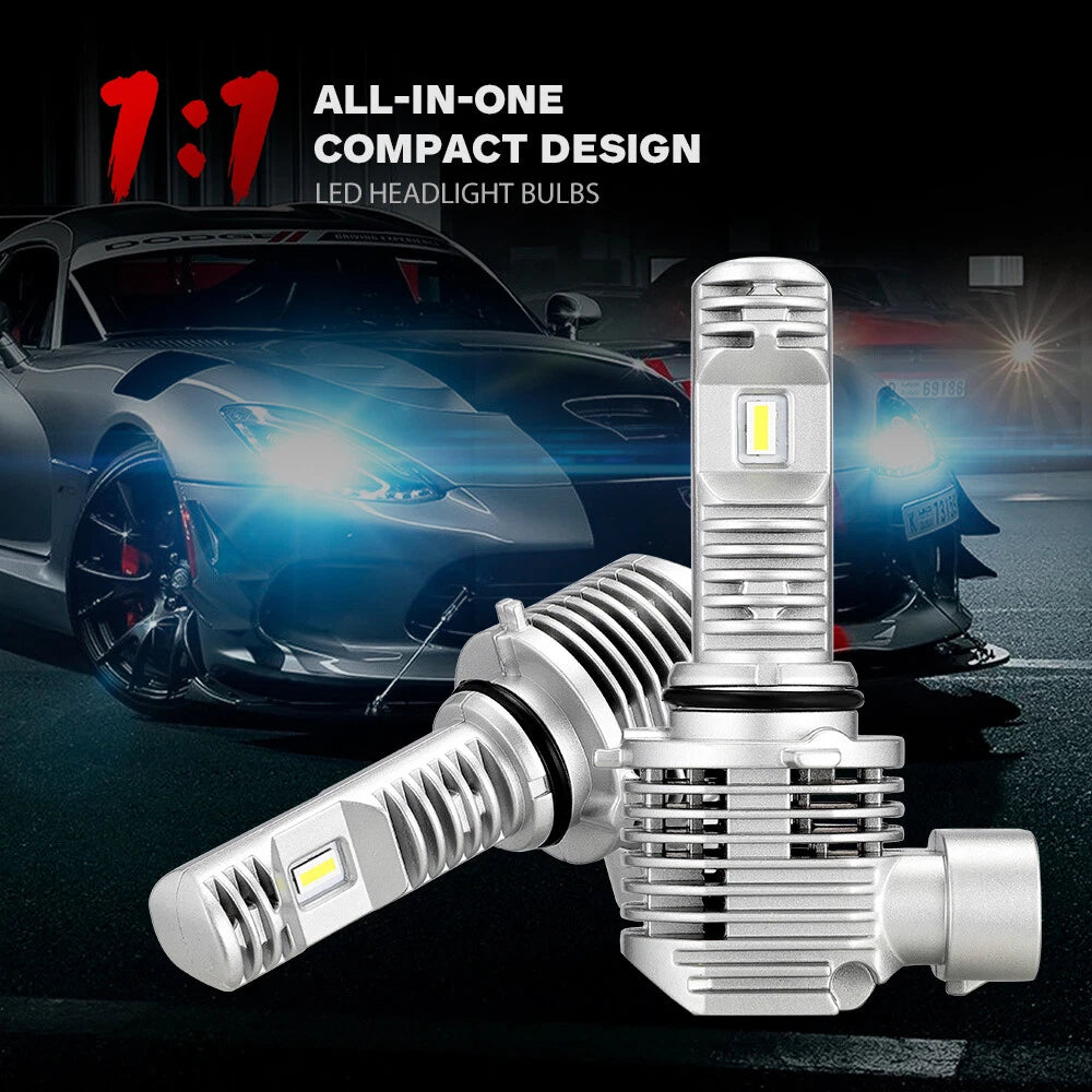 2X 9005 LED Headlight Bulbs for 6500K 10000LM