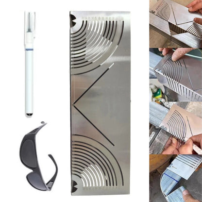 Angle & Arc Marking Ruler for Precision Metalworking Tasks
