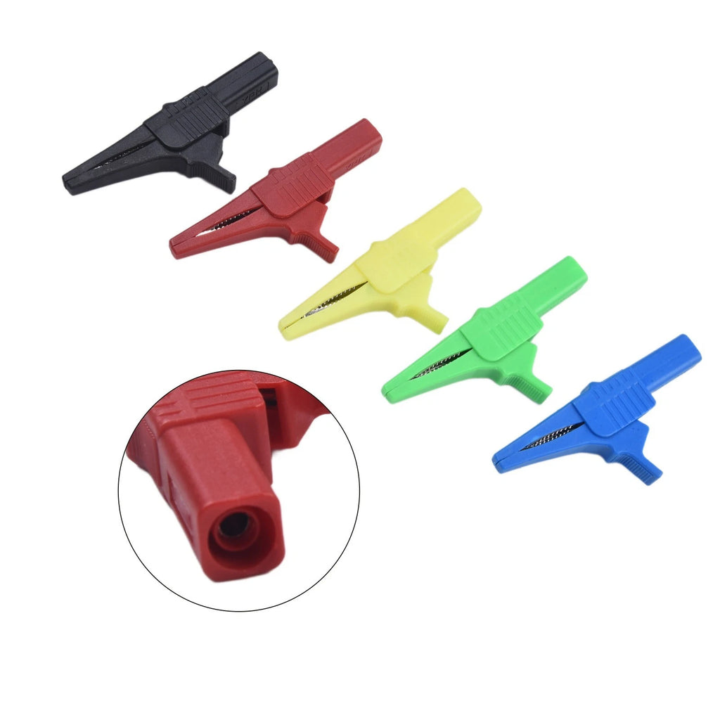 Set of 5 Copper Crocodile Clips for Multimeter Testing