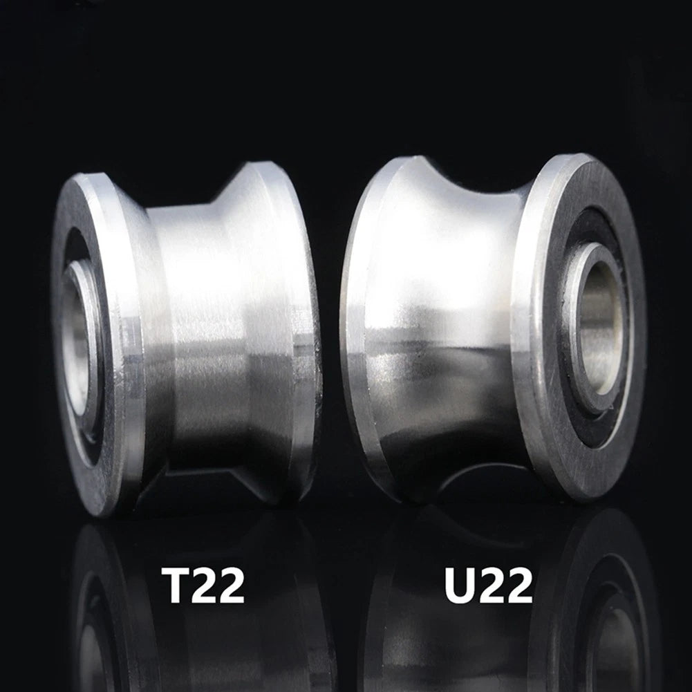 Track Pulley Sliding Rollers Bearing for T22 U22 (8mm Inner Diameter)