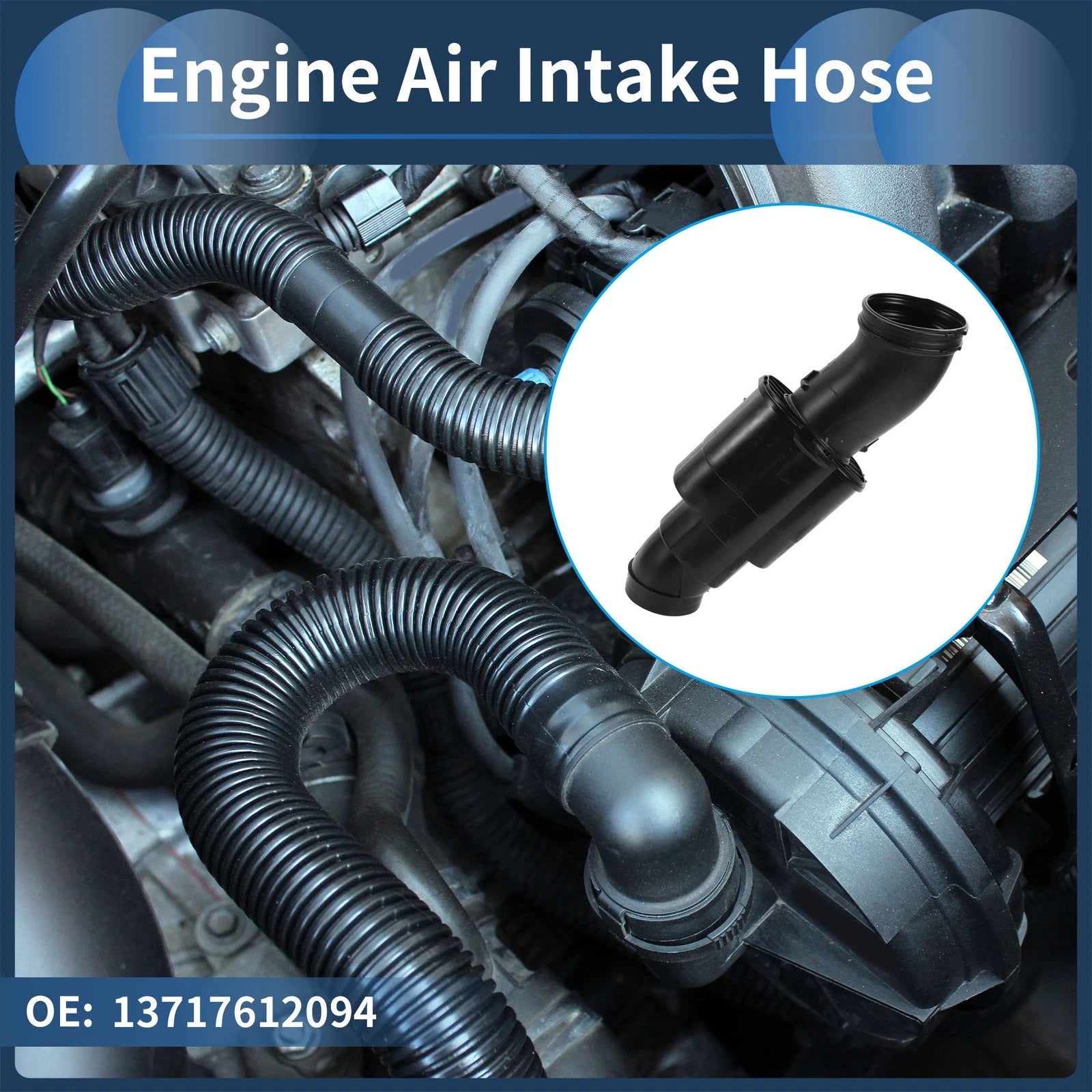 Engine Air Intake Hose Replacement for BMW F10 528i (2012–2016) Rubber