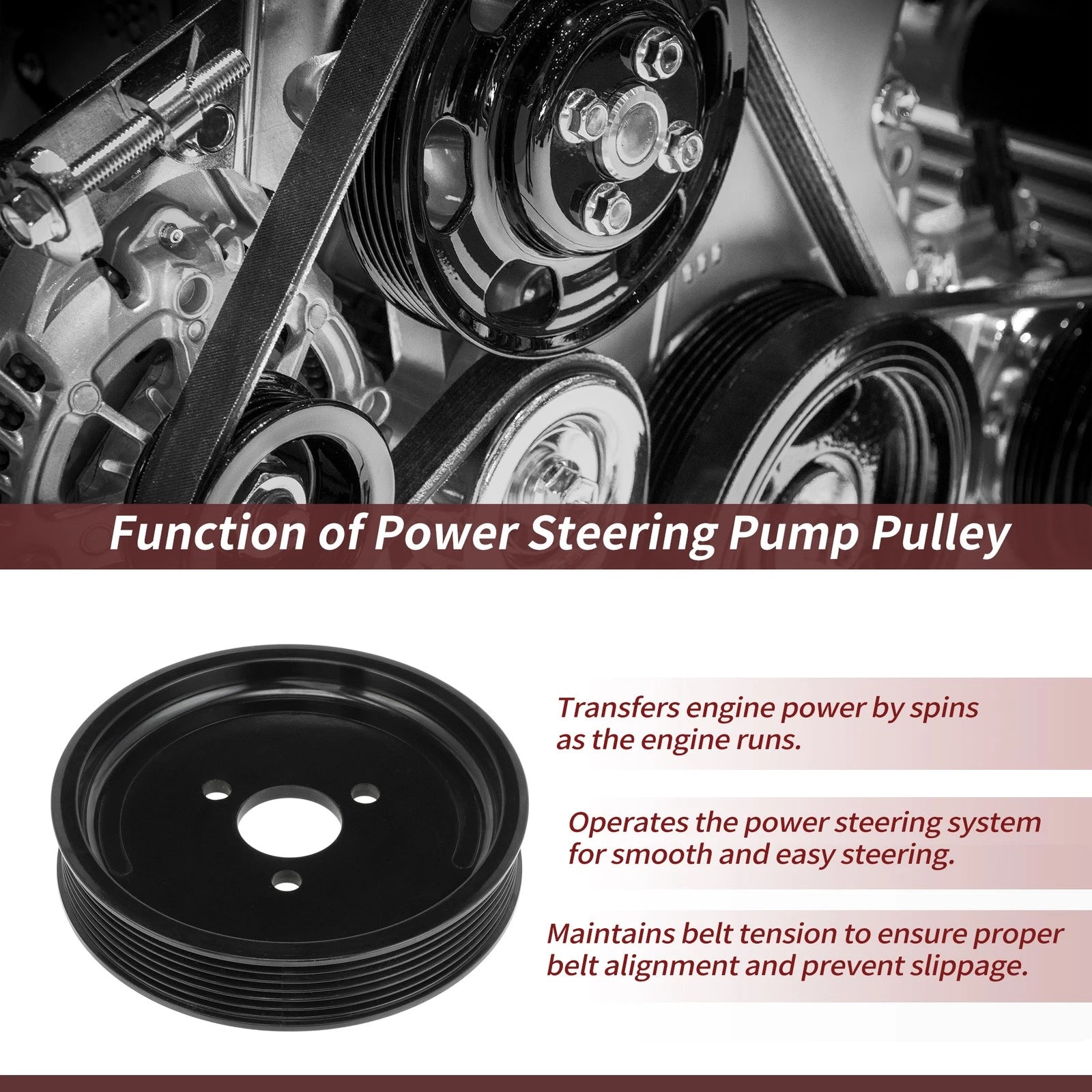 Power Steering Pump Pulley Replacement for BMW 320i 323Ci 323i (1998–2006)