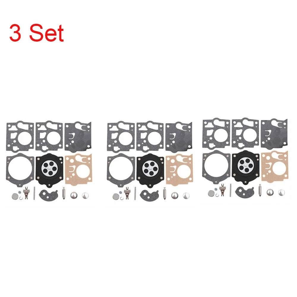 Set of 3 Chainsaw Carburetor Gasket Repair Kit for McCulloch, Homelite, Echo