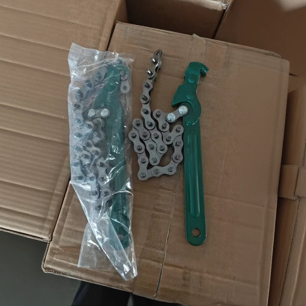 Adjustable Chain Wrench for Filters, Nuts, Bolts, PVC Pipes