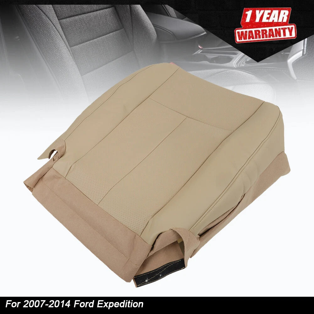 Driver Bottom Leather Seat Cover for Ford Expedition (2007–2014) - Camel Tan