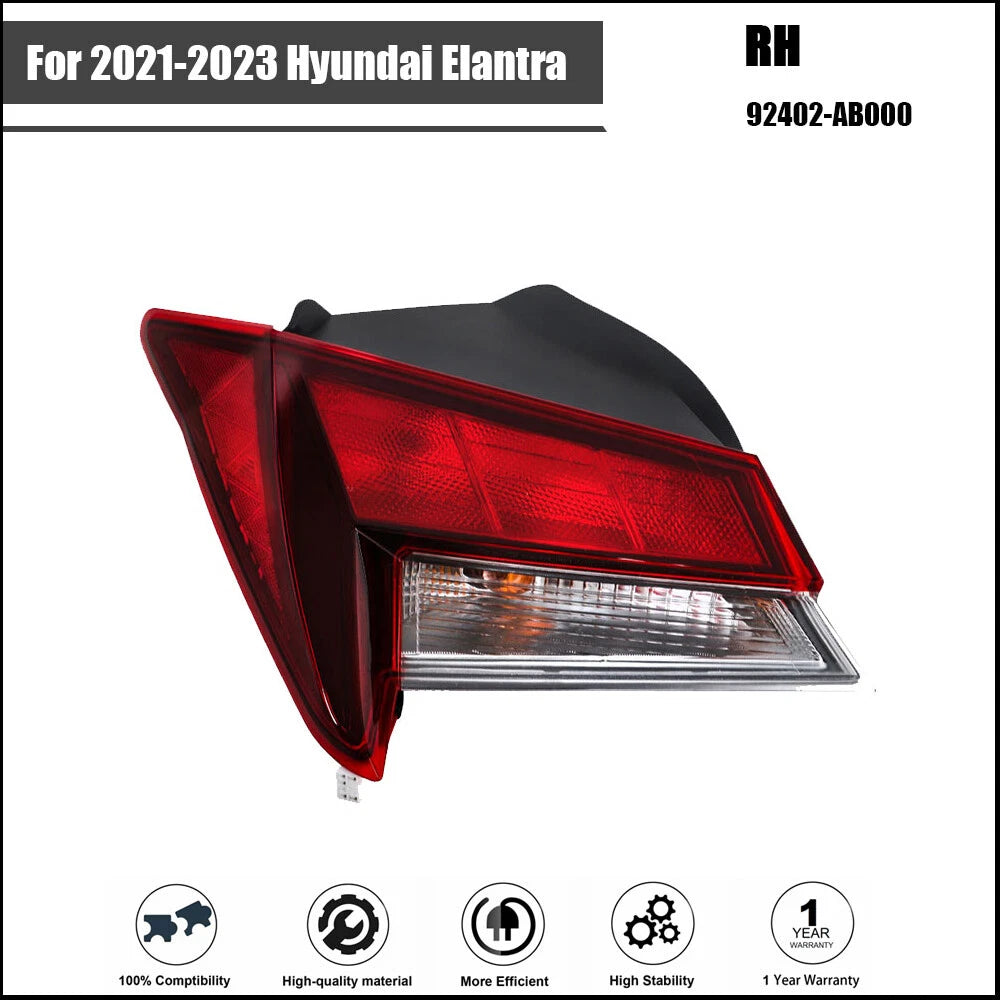 Tail Light Assembly for Hyundai Elantra (2021–2023) Driver Left Halogen