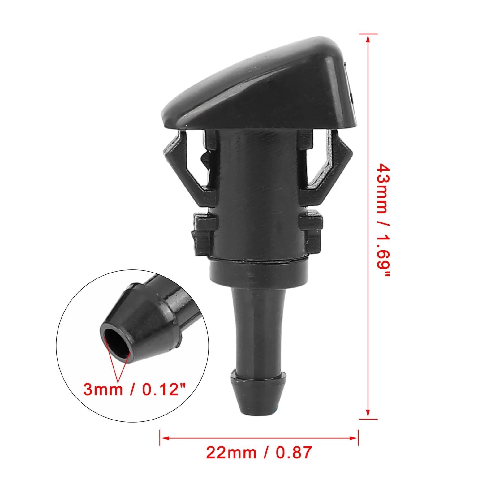 2pcs Windshield Washer Nozzles Replacement for Subaru Impreza (2008–2012)