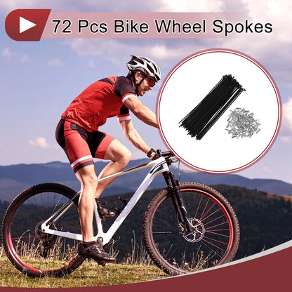 Bike Spokes Set 160mm Carbon Steel for 14G Wheel (200mm–200mm)
