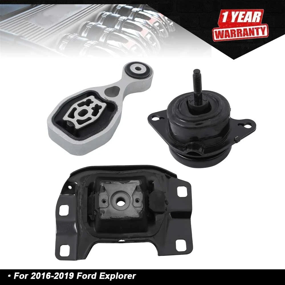 3PCS Motor & Torque Strut & Trans Mount Set for Ford Explorer (2016–2019)