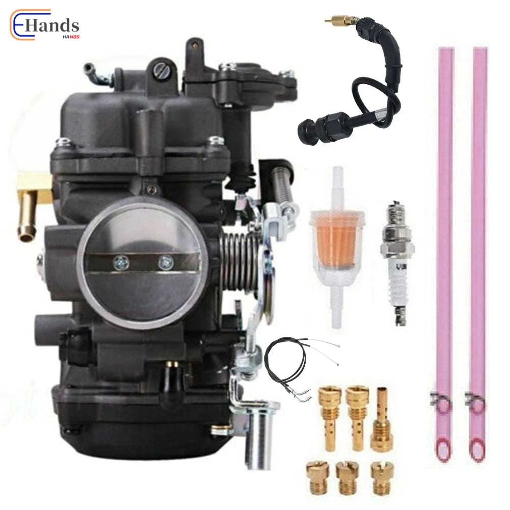 Carburetor + Choke + 90CM Throttle Cable for Sportster Touring Softail (1988–2017)