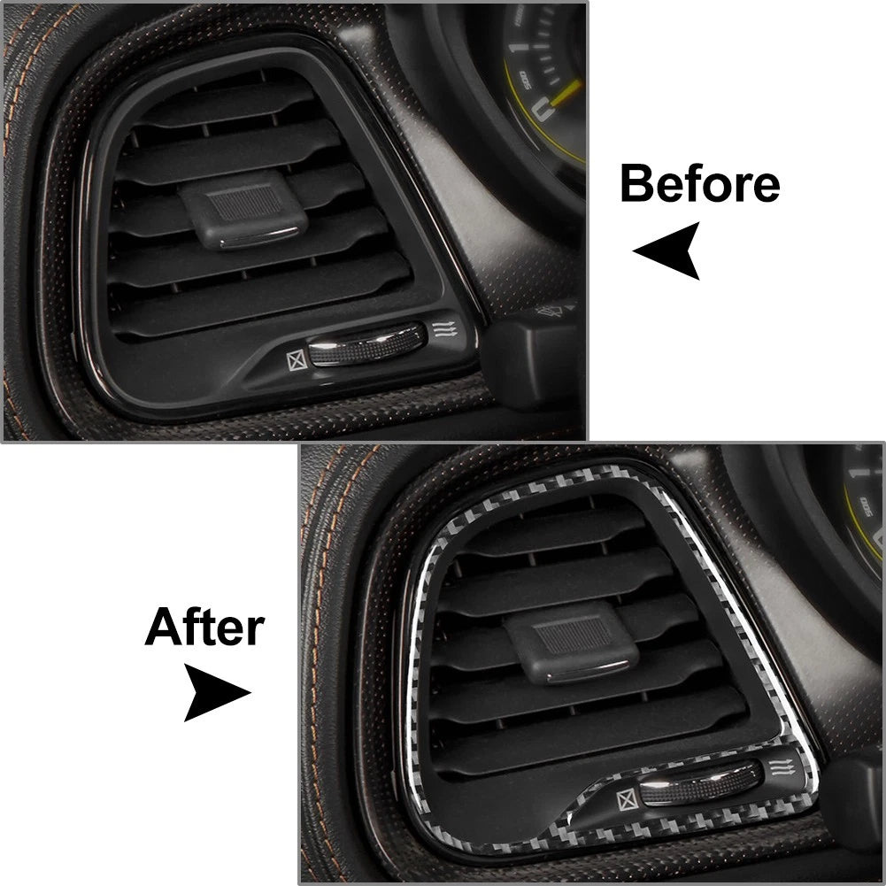 Side Air Vents Dash Trim for Dodge Challenger (2015–2023) Black