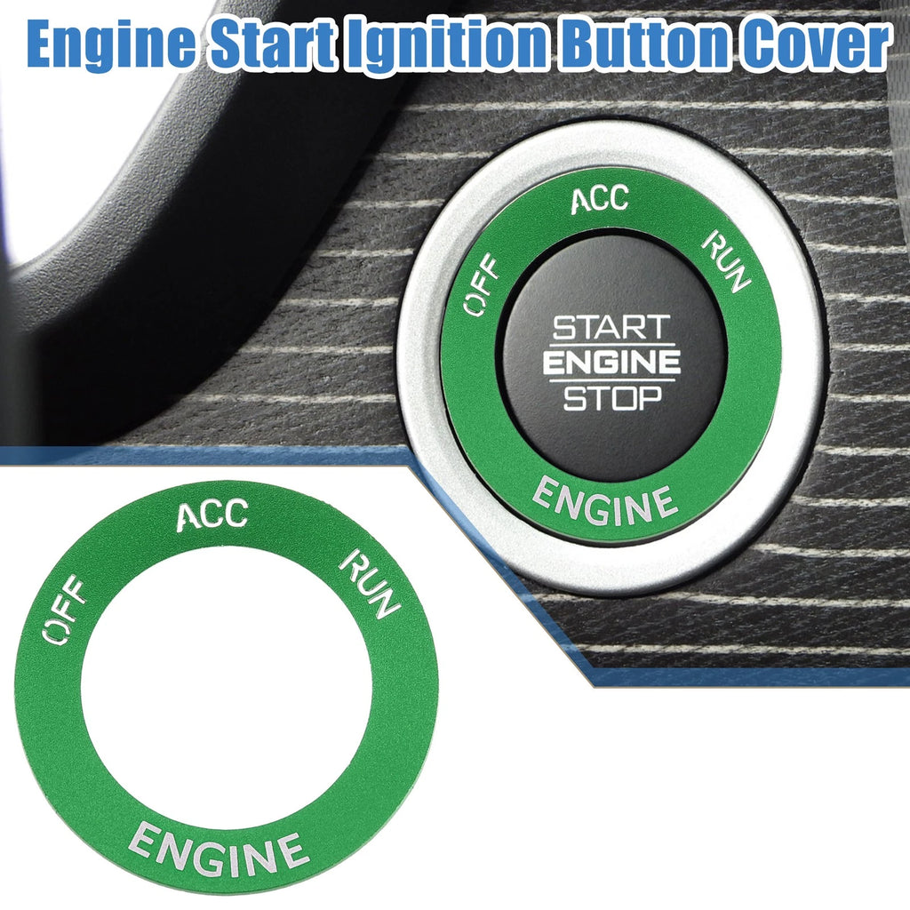 Engine Start Button Sticker for Dodge Charger Challenger Aluminum Alloy Green (2015–2023)