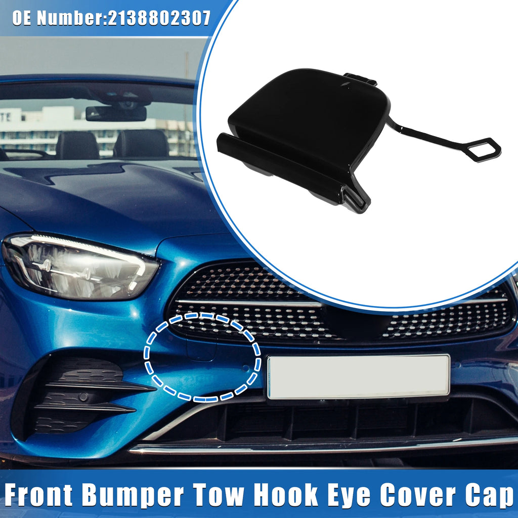 Front Bumper Tow Hook Eye Cover Cap Replacement for Mercedes-Benz E-Class W213 (2017–2019)