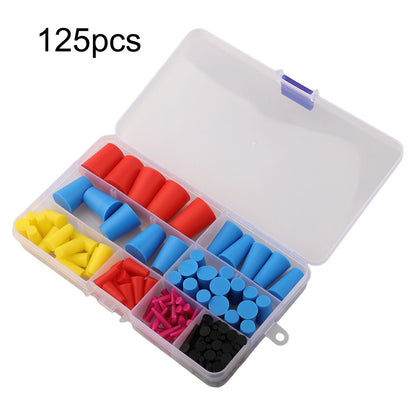 Silicone Rubber Tapered Assortment for Easy Plugging Tasks (125 Pieces)