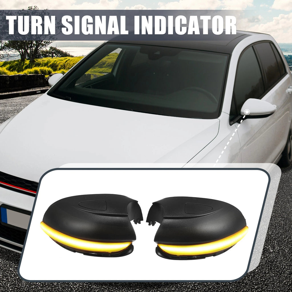 1 Pair Side Wing Mirror Turn Signal Light for VW Golf MK6 (2009–2013)