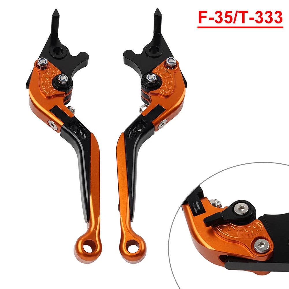 Extendable Brake Clutch Levers for Daytona 675 (2013–2017) - Orange