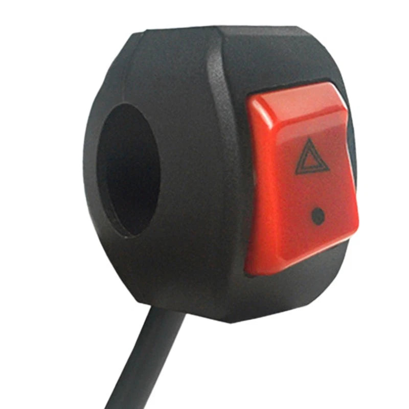 Hazard Light Switch Button for ATV Dirt Bikes and Motorcycles