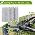 4 Pcs Bike Pegs 100mm Wave Texture Replacement for Silver Tone Cycling